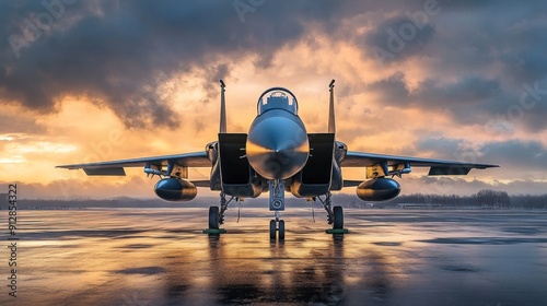 F-15 Eagle Jet at Sunset