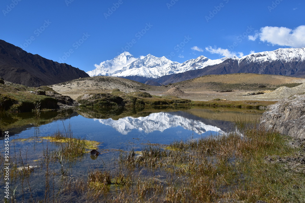 Hiking in Mustang around Muktinath and Tibet on the Himalayan Mountain side of Nepal Hiking in Mustang around Muktinath and Tibet on the Himalayan Mountain side of Nepal