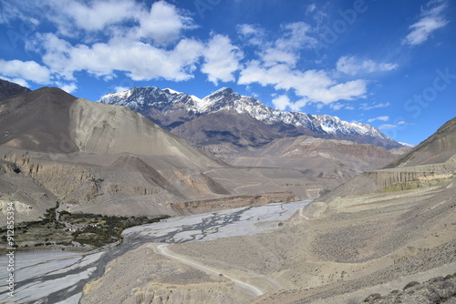 Hiking in Mustang around Muktinath and Tibet on the Himalayan Mountain side of Nepal