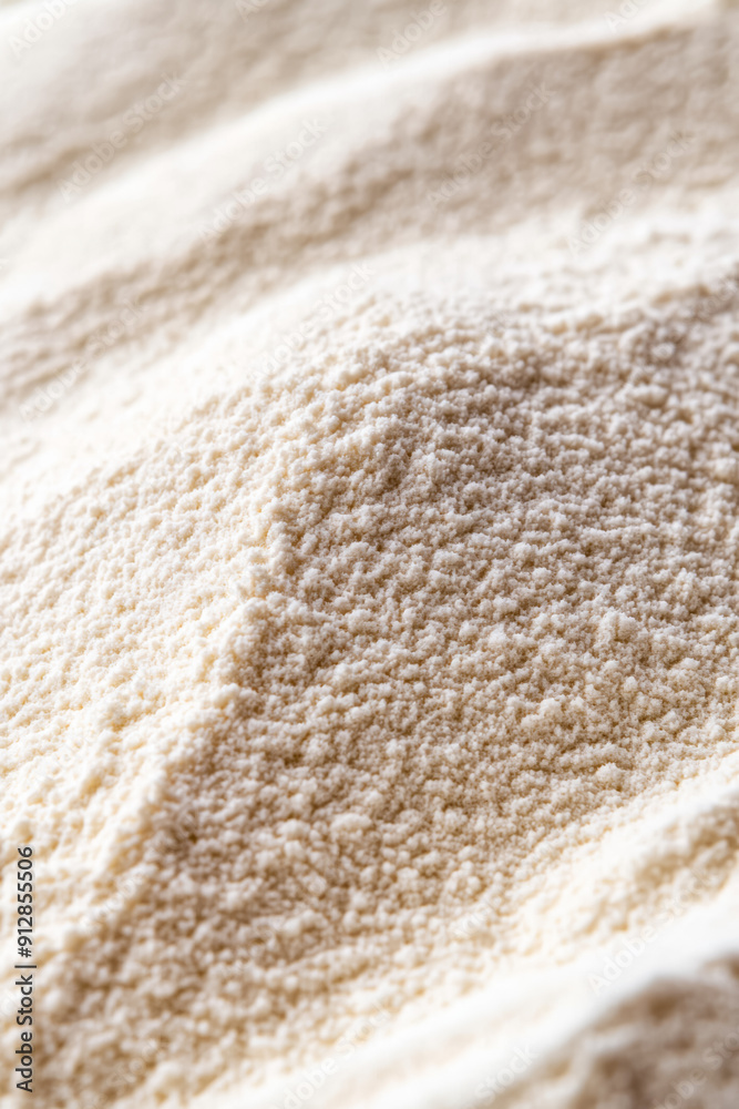 Macro shot of the texture of wheat flour displaying the fine powdery white surface with subtle grain Macro shot of the texture of wheat flour displaying the fine powdery white surface with subtle grain