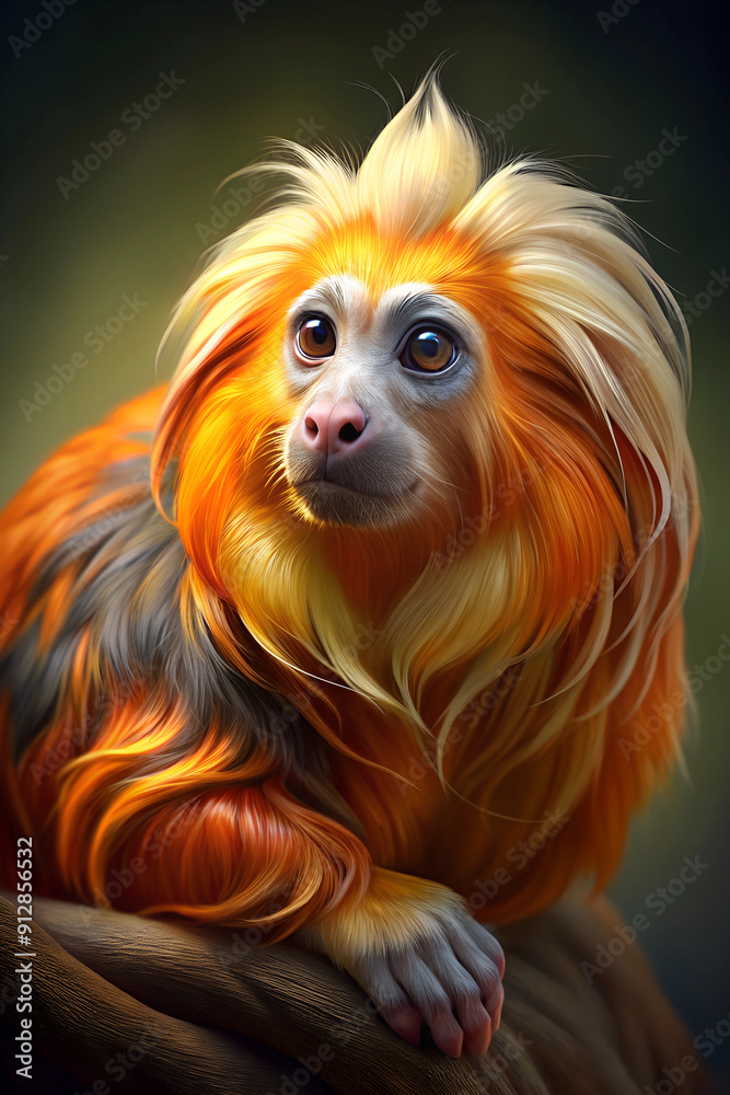 Close-up of Golden Lion Tamarin cute Close-up of Golden Lion Tamarin cute