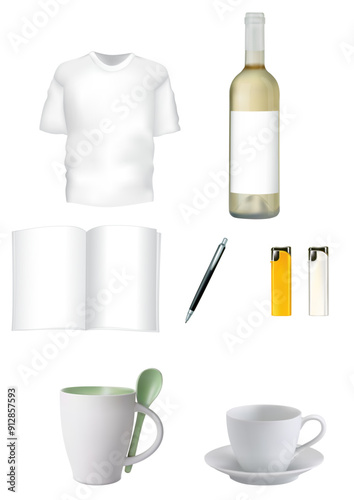 Set of products for mock-up