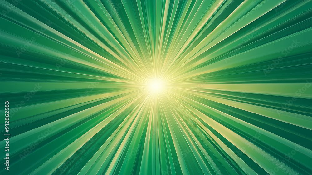 Obraz premium green sunburst background