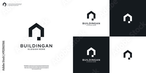 Real estate property vector symbol logo design template