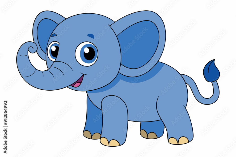 Naklejka premium baby elephant cartoon