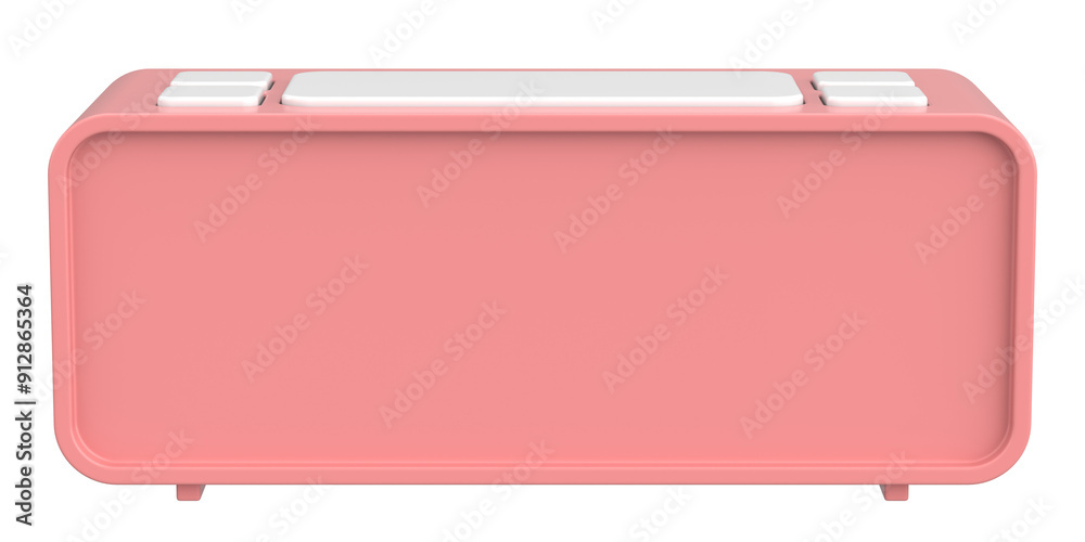 3D Illustration of an Empty Digital Alarm Clock. 3D Illustration of an Empty Digital Alarm Clock.