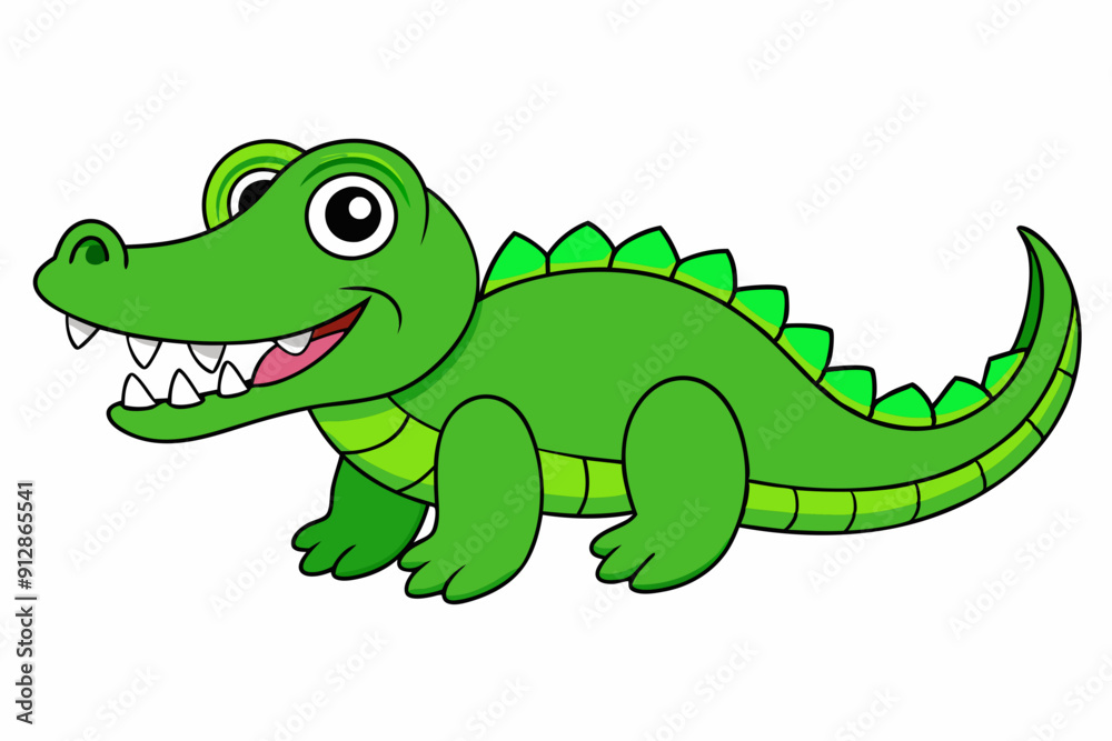 Fototapeta premium cartoon crocodile cartoon