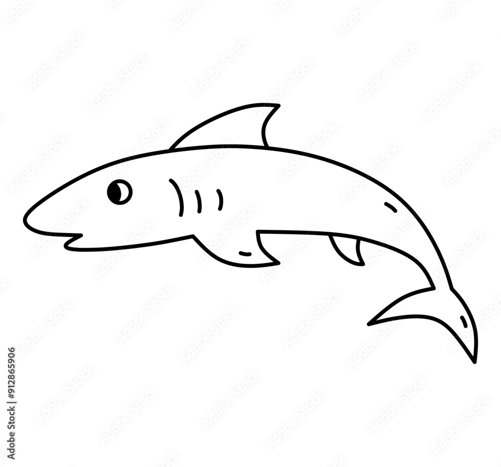 Fish isolated on white background. Vector hand-drawn illustration in doodle style. Perfect for logo, various designs. Underwater world. Fish isolated on white background. Vector hand-drawn illustration in doodle style. Perfect for logo, various designs. Underwater world.
