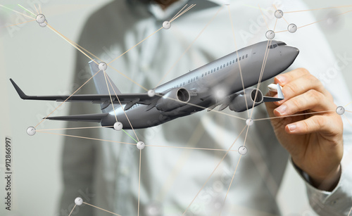 fly Connecting lines and do...