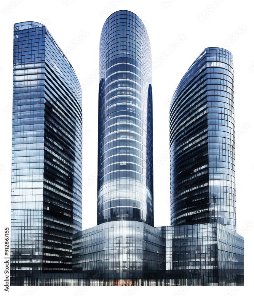 Obraz premium PNG Office buildings architecture metropolis skyscraper.
