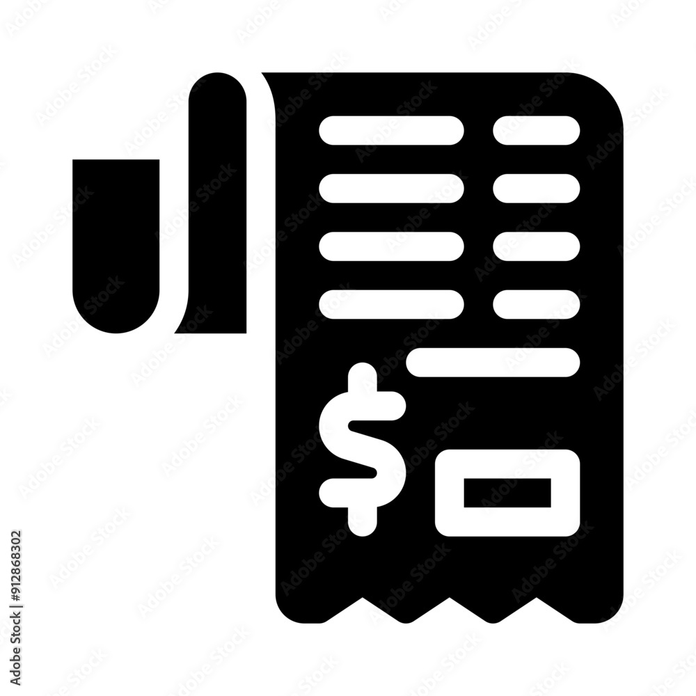 receipt glyph icon receipt glyph icon