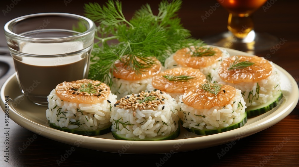 Gourmet appetizers with fresh ingredients and elegant presentation. Gourmet appetizers with fresh ingredients and elegant presentation.