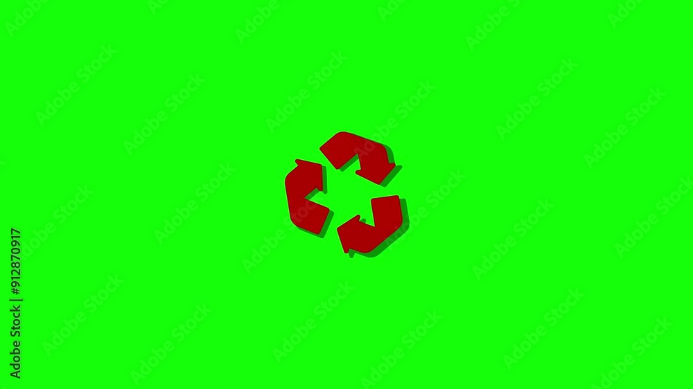 Recycle symbol. Reusing icon. Zero waste ecology arrow illustration isolated. Recyclable sign animation.. Recycle symbol. Reusing icon. Zero waste ecology arrow illustration isolated. Recyclable sign animation..