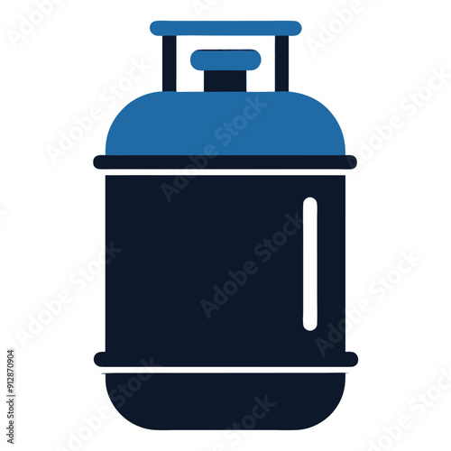a Gas cylinder industrial icon vector art illustration, 