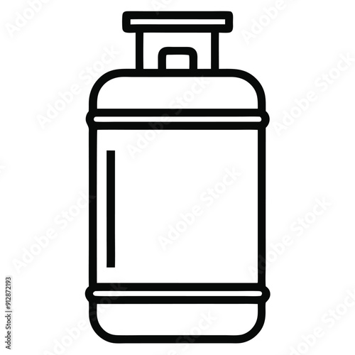 a Gas cylinder industrial icon vector art illustration, 