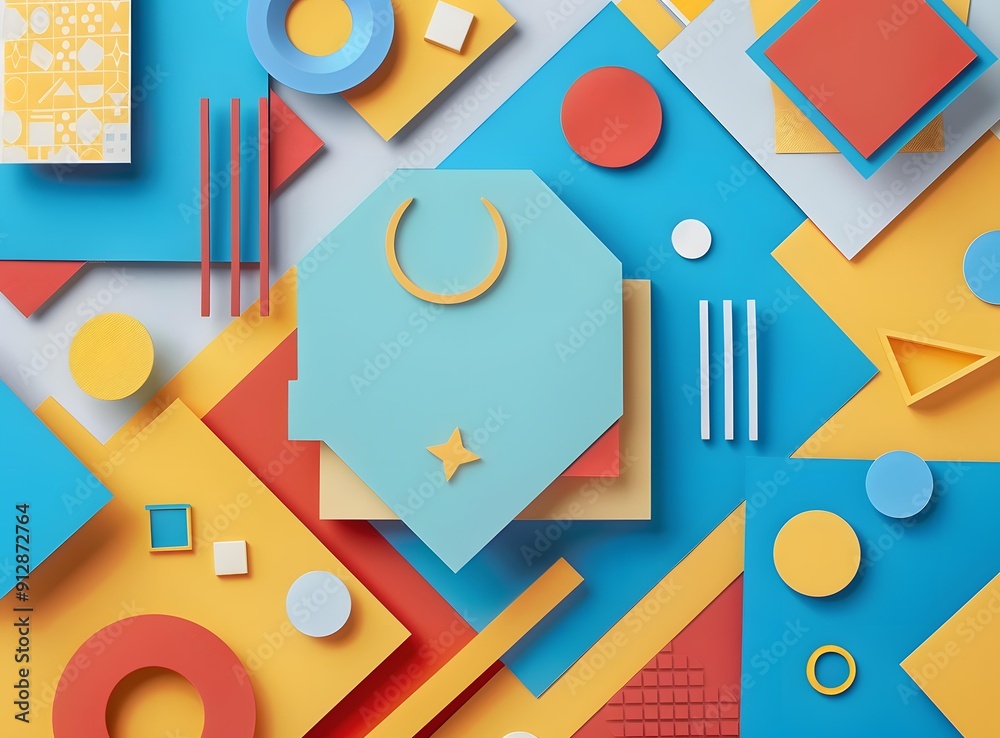 Abstract Colorful Geometric Shapes Background Abstract Colorful Geometric Shapes Background