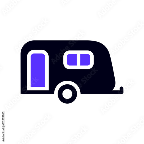 Transport flat icon, square shape