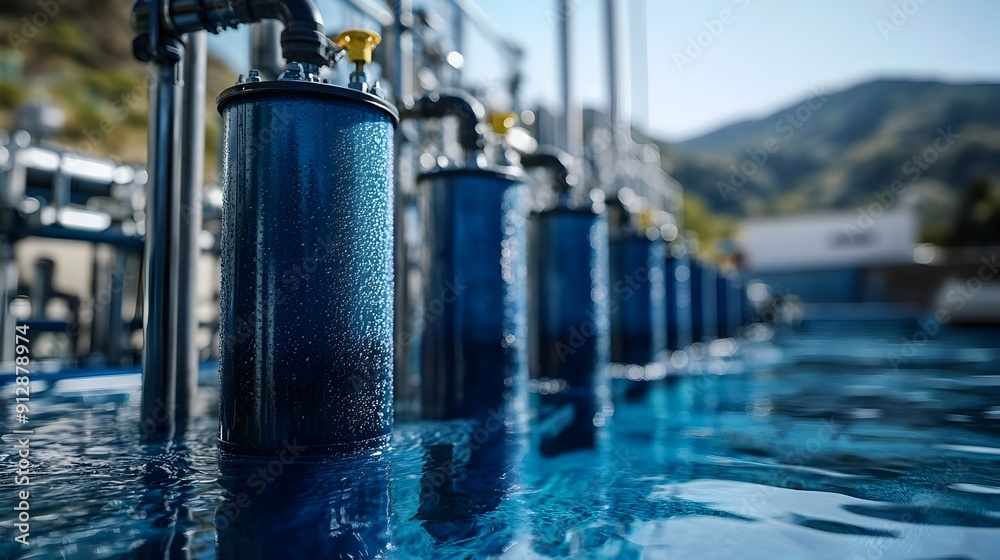 Advanced Water Purification Plant with Detailed Systems and Clarity Advanced Water Purification Plant with Detailed Systems and Clarity