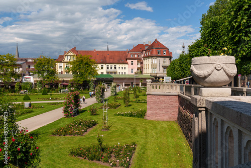 Kurpark und Rosengarten im Staatsbad Bad Kissingen, Unterfranken, Franken, Bayern, Deutschland photo