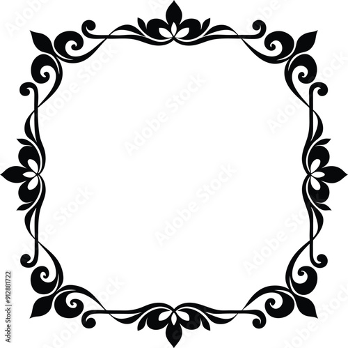 Morden  Ornamental Frame on white background 