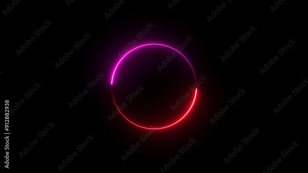Animated Glowing Neon Circle Loading Frame Animation. Animated Glowing Neon Circle Loading Frame Animation.