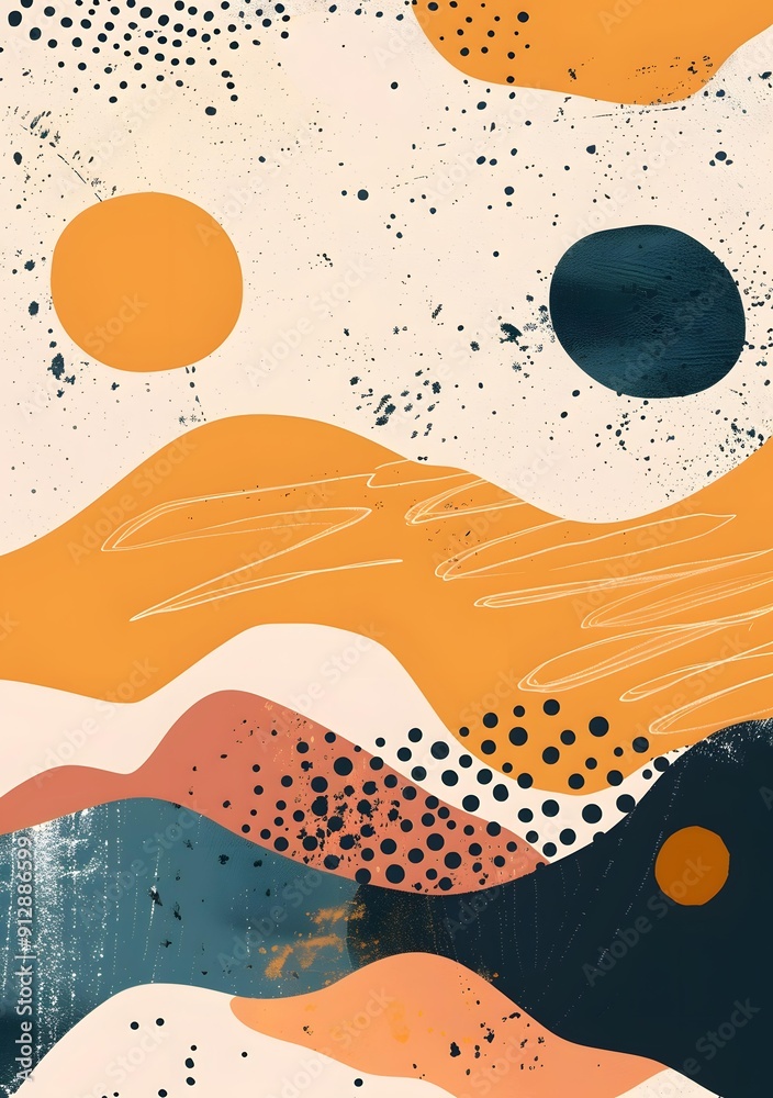 Abstract Shapes and Colors in an Artistic Design Abstract Shapes and Colors in an Artistic Design
