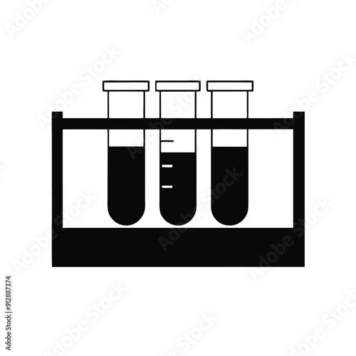 a Test tube icon vector art illustration 