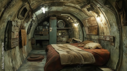 Obraz na płótnie Underground bunkers after nuclear war