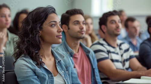 Students Listening Attentively in a Classroom Setting