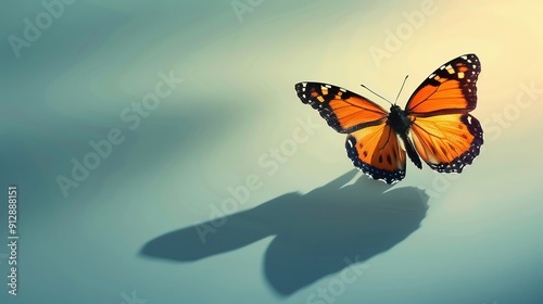 Monarch Butterfly in Flight