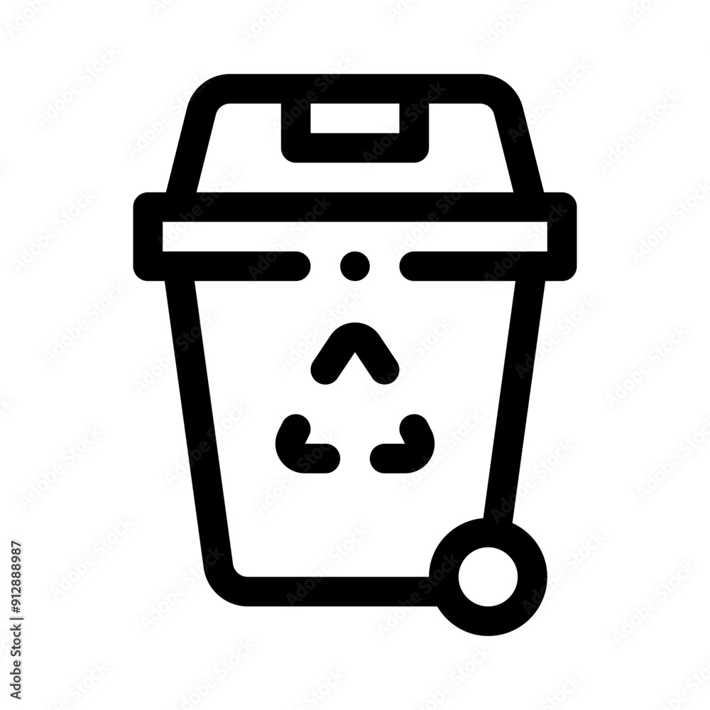 recycling line icon recycling line icon