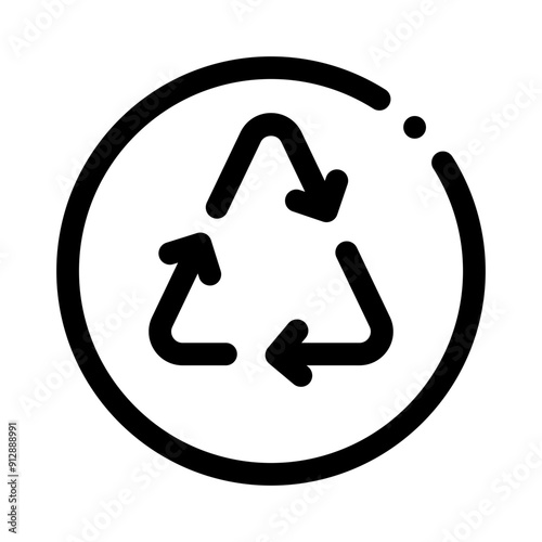 recycling line icon