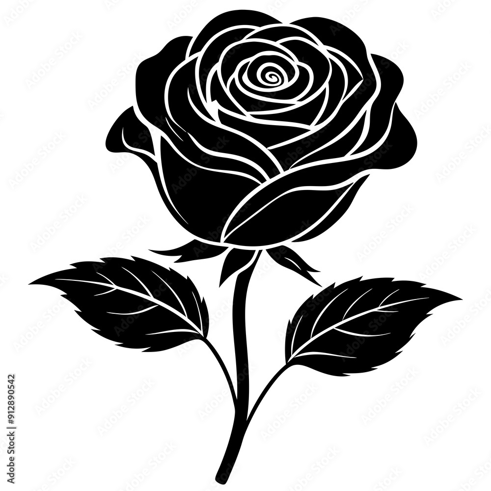 black rose vector illustration black rose vector illustration