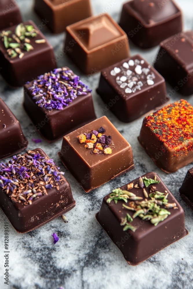 Artisanal chocolates with exotic flavors Artisanal chocolates with exotic flavors