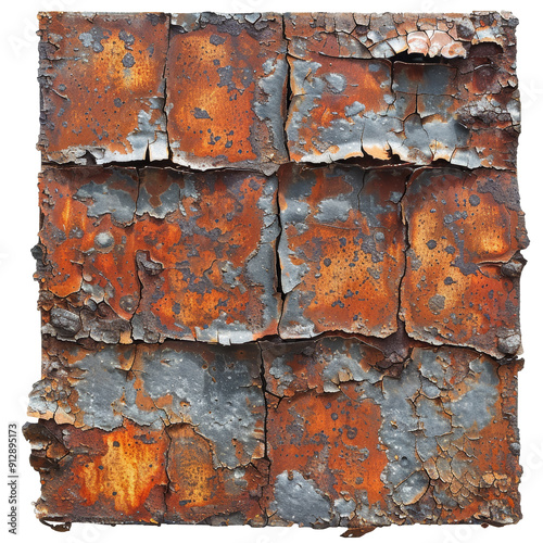 Rusty_metal_wall______ Isolated on Transparent or White Background, PNG