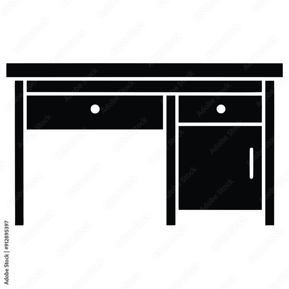 office desk vector art illustration, a high quality office desk office desk vector art illustration, a high quality office desk