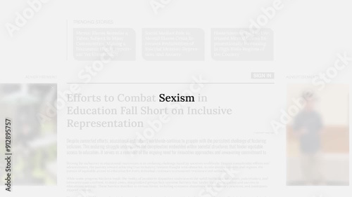 'Sexism' mention on headlines of fake online news publications (NOT AI generated)