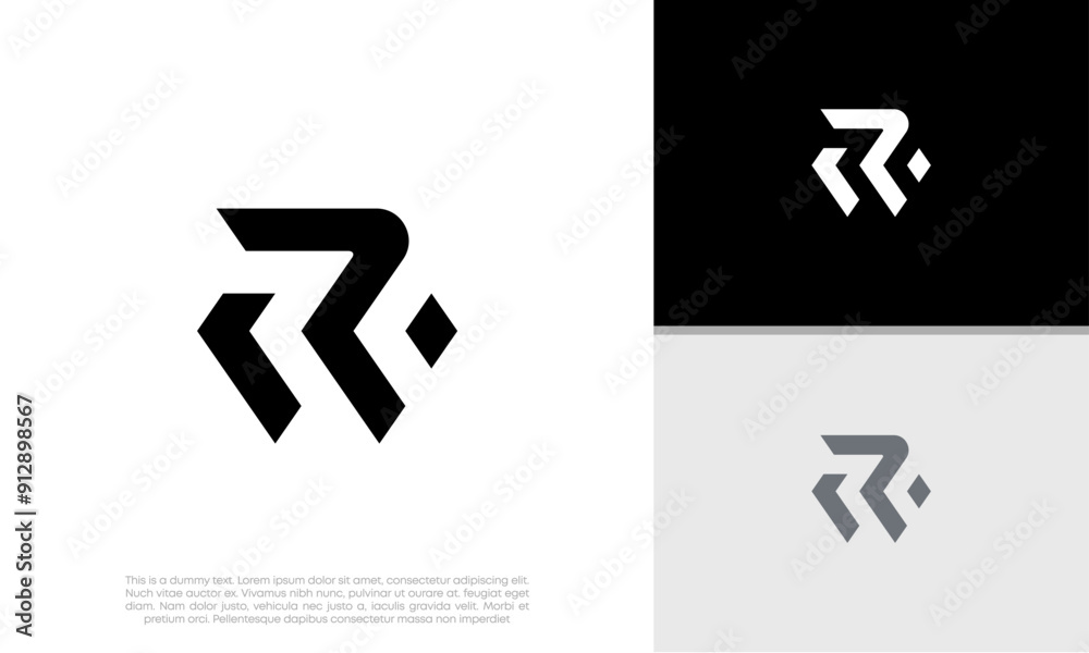 Initials W. WR. RW logo design. Initial Letter Logo. Innovative high tech logo template. Initials W. WR. RW logo design. Initial Letter Logo. Innovative high tech logo template.