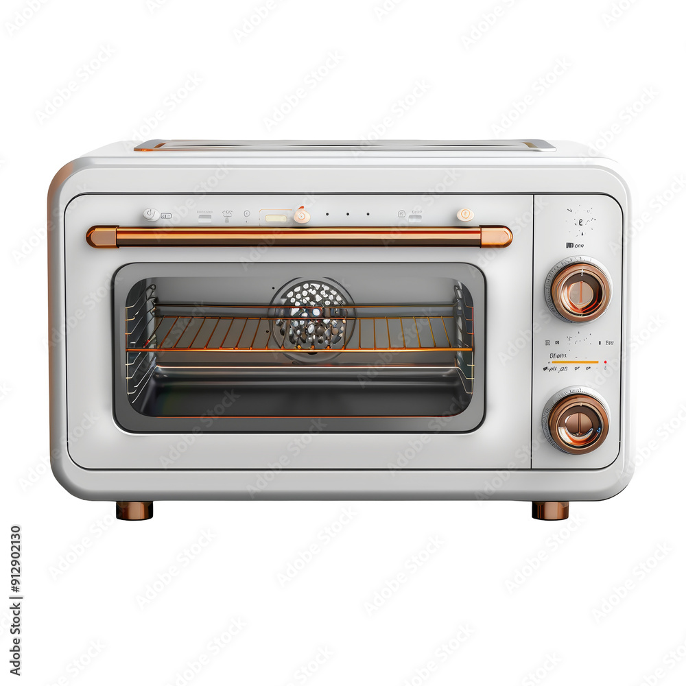 Smart Toaster Oven with Automatic Shut-Off Isolated on Transparent or White Background, PNG Smart Toaster Oven with Automatic Shut-Off Isolated on Transparent or White Background, PNG