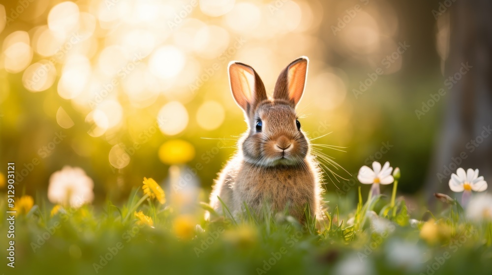 cute animal pet rabbit or bunny smiling and laughing isolated with copy space for easter background, rabbit, animal, pet, cute, fur, ear, mammal, background, celebration, generate by AI
