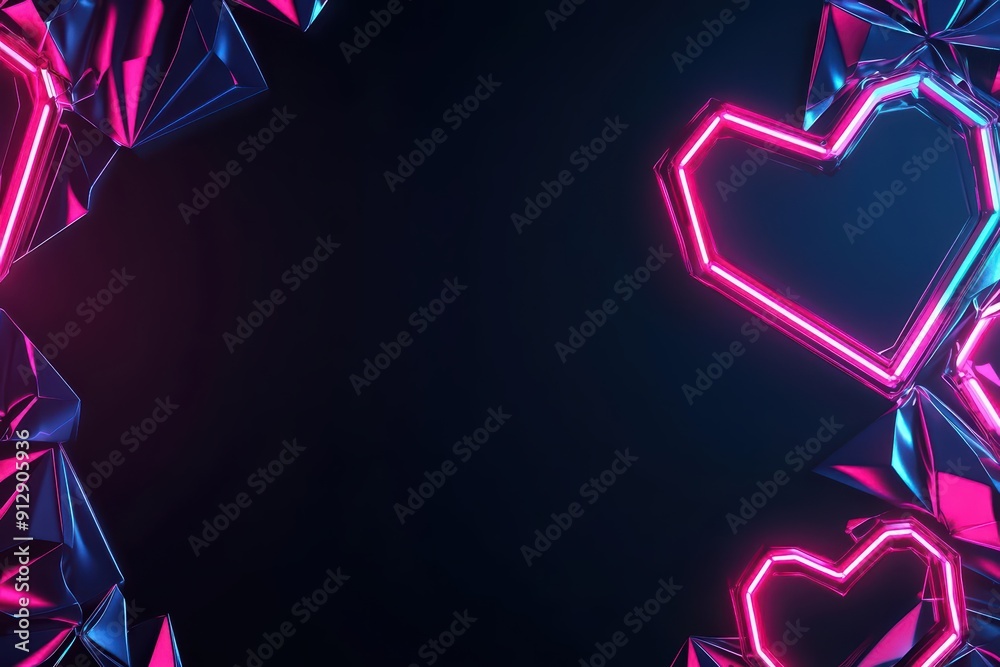 Hitech banner template for a futuristic Valentines Day celebration Hitech banner template for a futuristic Valentines Day celebration