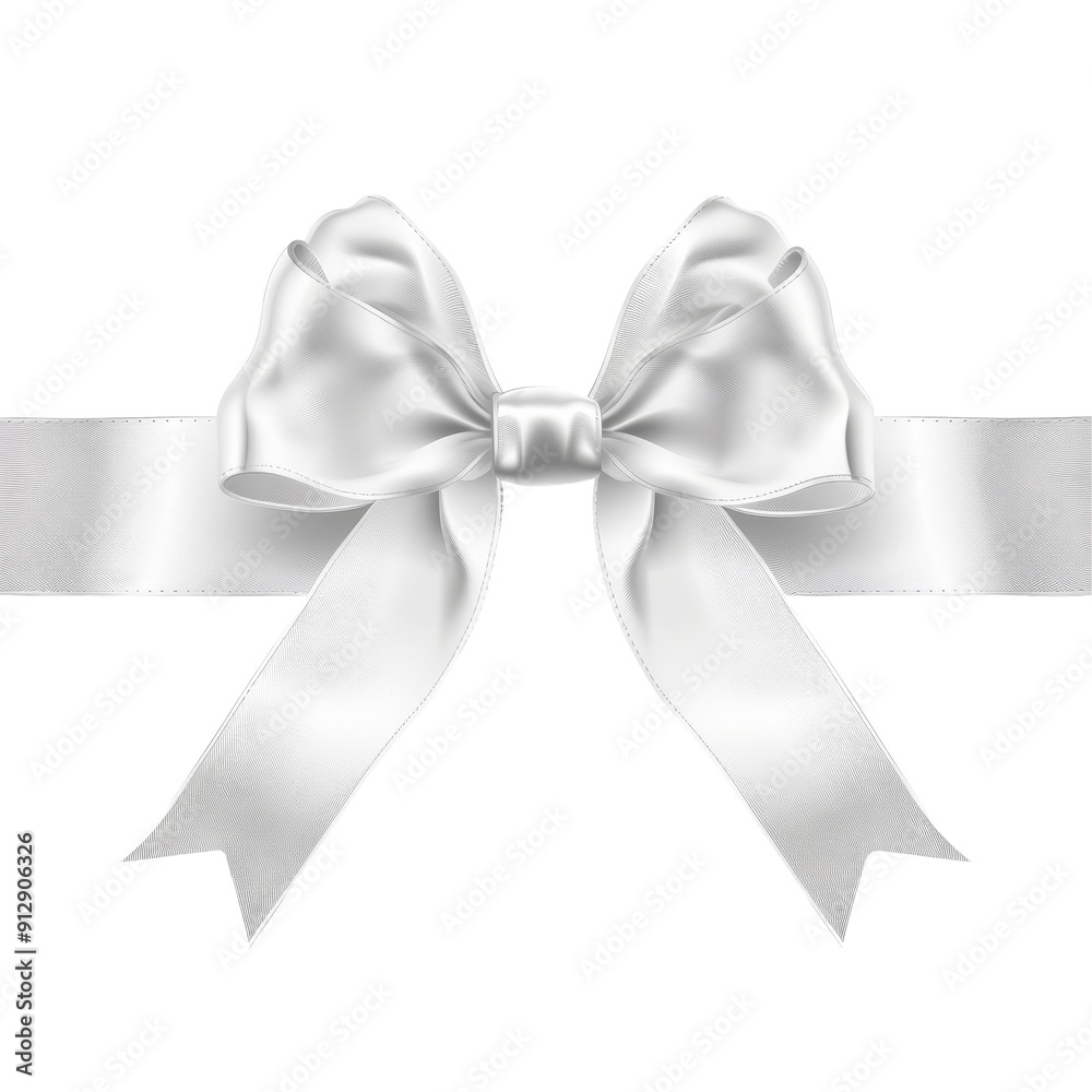 Christmas Ribbon Bow Illustration Isolated on Transparent or White Background, PNG Christmas Ribbon Bow Illustration Isolated on Transparent or White Background, PNG