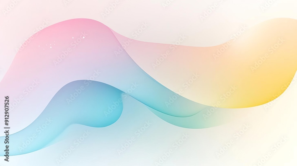 Fototapeta premium Abstract colorful wave background with soft pastel colors