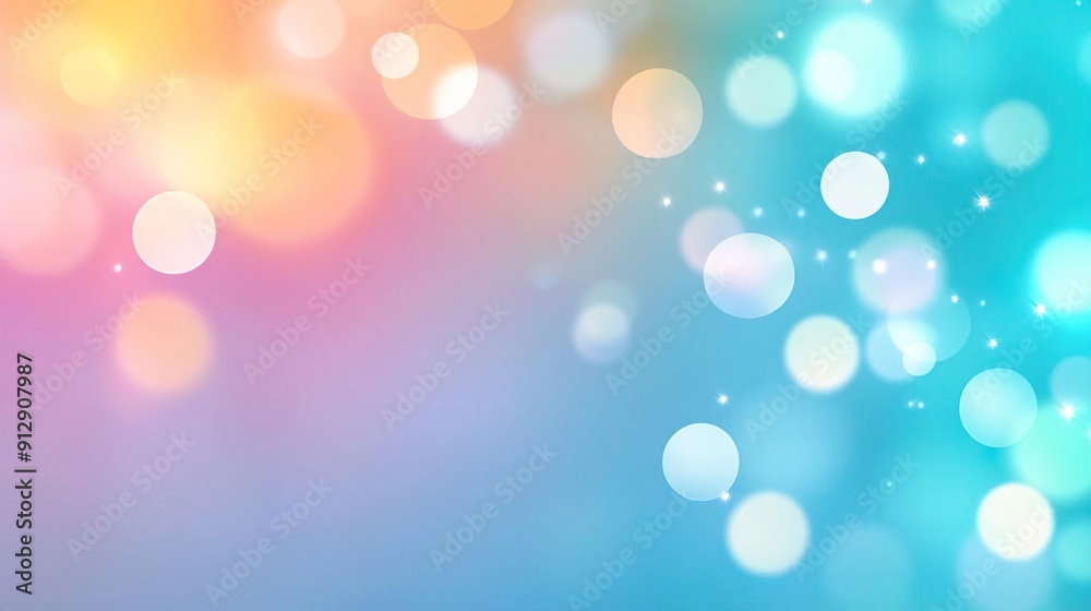 Abstract background with soft, blurred lights in pink, orange, and blue. Abstract background with soft, blurred lights in pink, orange, and blue.