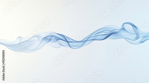 Wallpaper Mural Abstract blue smoke wave on white background. Torontodigital.ca