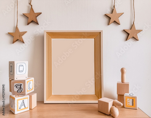 Chic Scandinavian Kids Room Wooden Model Frame Toys Boxes & Blocks