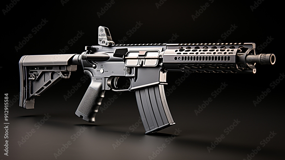 3d photo of modern gun, generative ai 3d photo of modern gun, generative ai