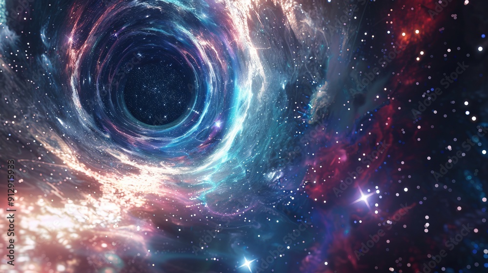 Mesmerizing view of a cosmic vortex in outer space Mesmerizing view of a cosmic vortex in outer space