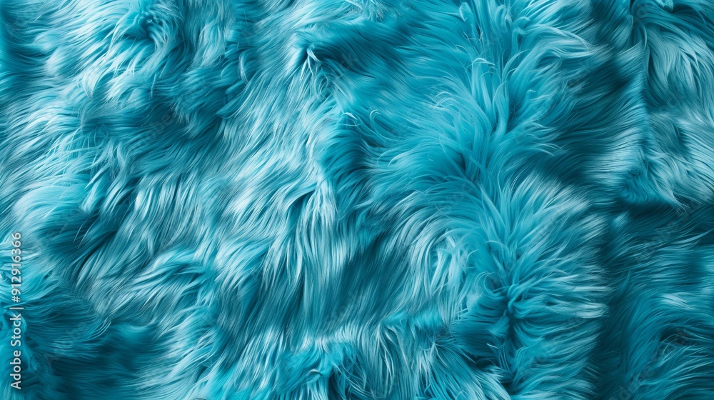 Soft and fluffy teal texture resembling animal fur Soft and fluffy teal texture resembling animal fur