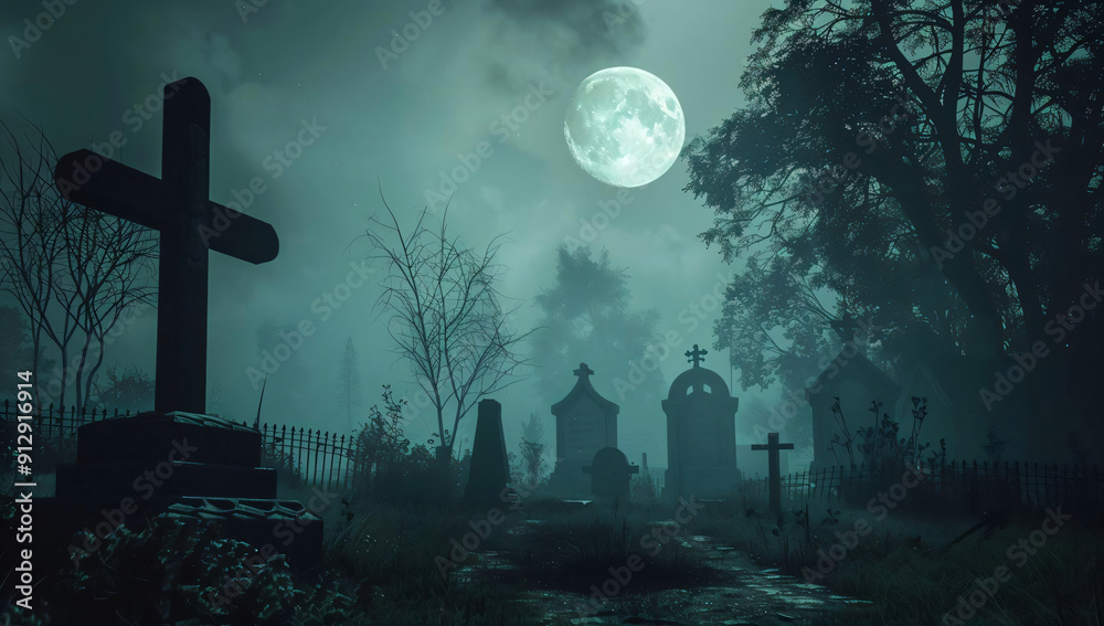 Graveyard at Night. Graveyard at Night.